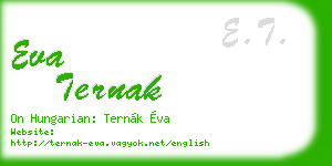 eva ternak business card